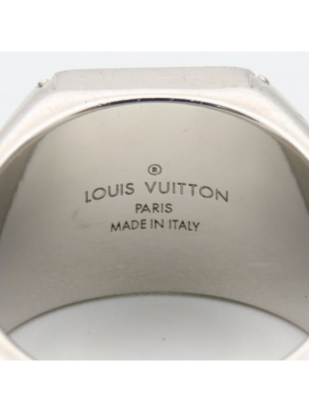 Louis Vuitton Ring Signet Monogram Metal Silver Plated - Picture 7 of 10
